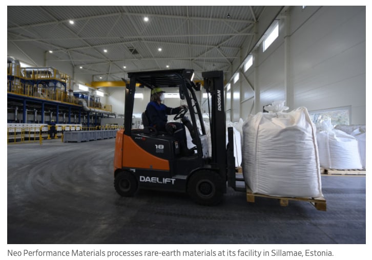 Forklift Carrying a Pallet